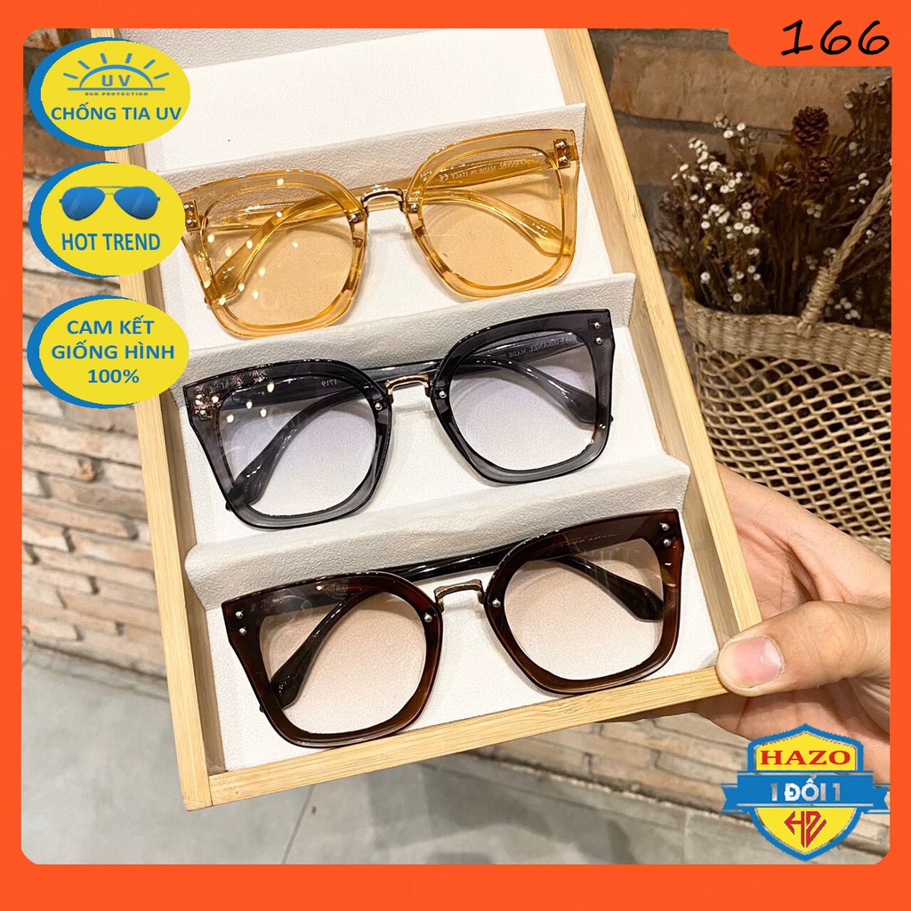 [Giá Sỉ] Mắt Kính Form Vuông 2 Chấm Góc Cực Hot Mẫu Mới Siêu Đẹp - Hazo