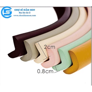 combo 5 cuộn dây cao su bọt biển mềm dài 2m dán bọc góc cạnh bàn, tủ kính, giường an toàn G108-BGxop-2m (trắng kem)