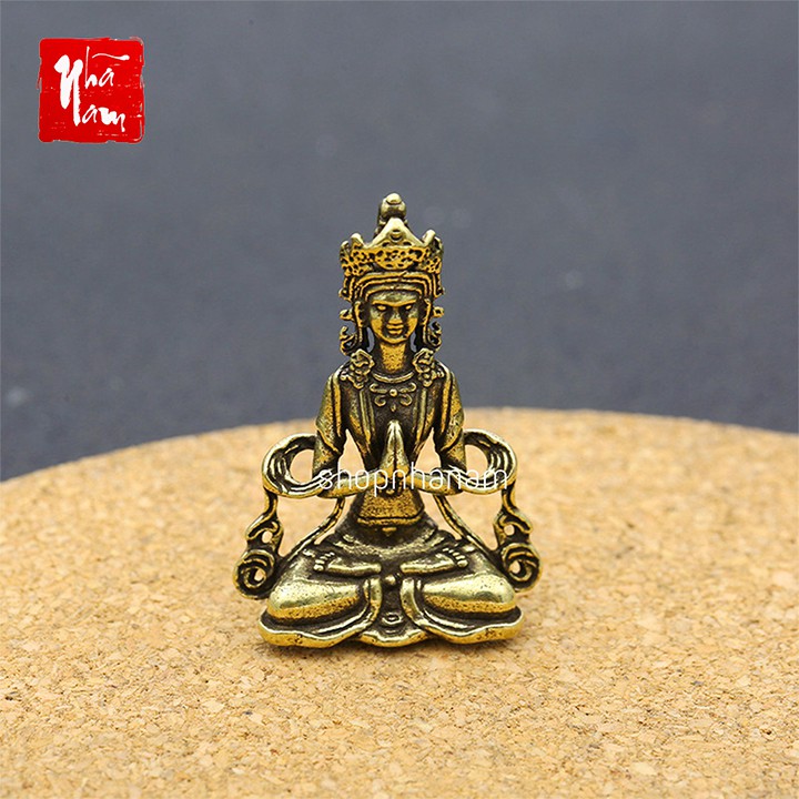Tượng đồng phong thủy bồ tát mật tông trang trí vật phẩm phong thủy