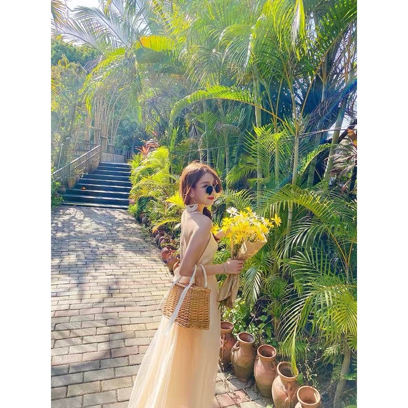 Váy 2 dây đi biển tiểu thư (có sẵn) | BigBuy360 - bigbuy360.vn