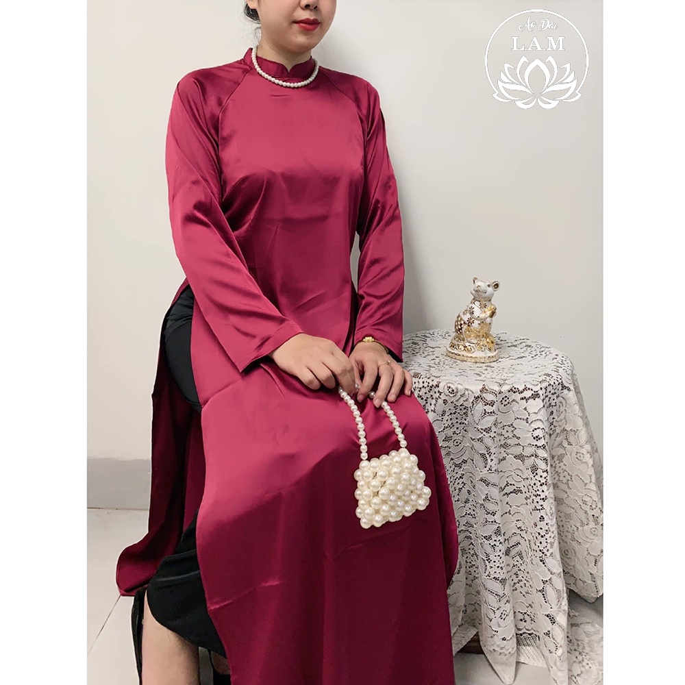 Áo dài dáng suông tone màu trầm, áo dài đi chùa