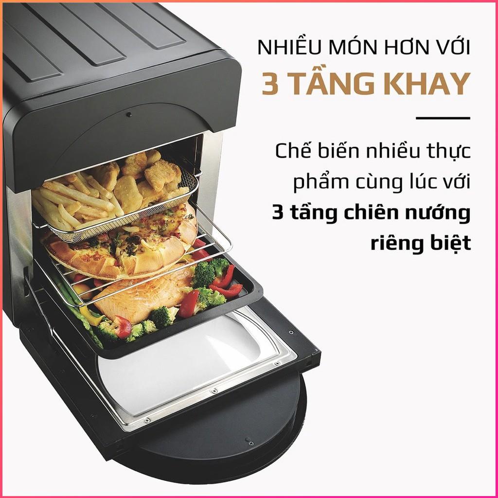 Nồi chiên không dầu Unie 999, bếp chiên không dầu 15L, nồi chiên gà nguyên con có trục xoay, chính hãng Unie, kèm Quà