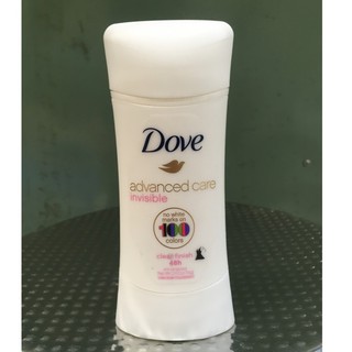 Lăn khử mùi Dove advanced care invisible clear 48h Mỹ 74g