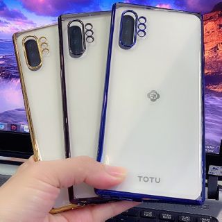 Ốp lưng SAMSUNG GALAXY NOTE 10 / NOTE 10 PLUS dẻo trong viền màu Totu