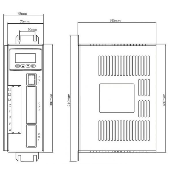Bộ động cơ AC servo 2.6kW hãng Times Brilliant Mặt Bích 130 đã bao gồm driver và cáp ( hỗ trợ kĩ thuật trọn đời)
