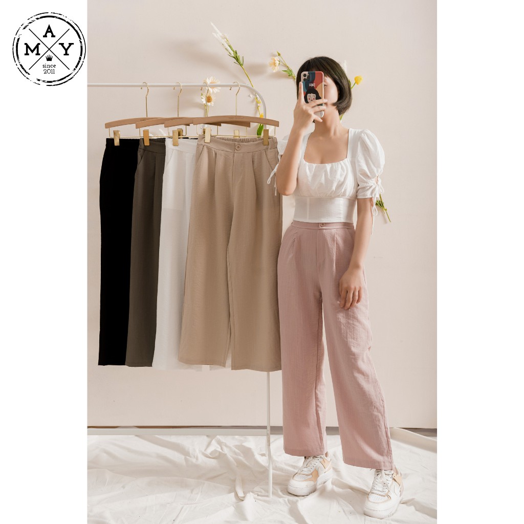 Quần Ống Rộng, Quần Ống Suông Cạp Cao Dáng Dài Cho Nữ Đi Làm, Đi Chơi MAG03-0034 MAY.SINCE2011 | BigBuy360 - bigbuy360.vn