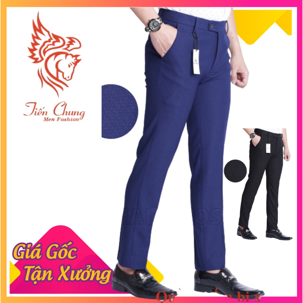 Quần tây - QUẦN ÂU CHẤM BI -quần âu công sở- chất vải dày dặn , mặc cực thích,co dãn it,không xù lông, không bai