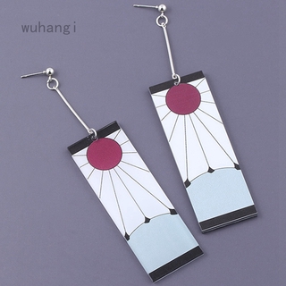 wuhangi Demon Slayer Kimetsu no Yaiba Kamado Tanjirou Cosplay Prop Earrings Ear stud Sa