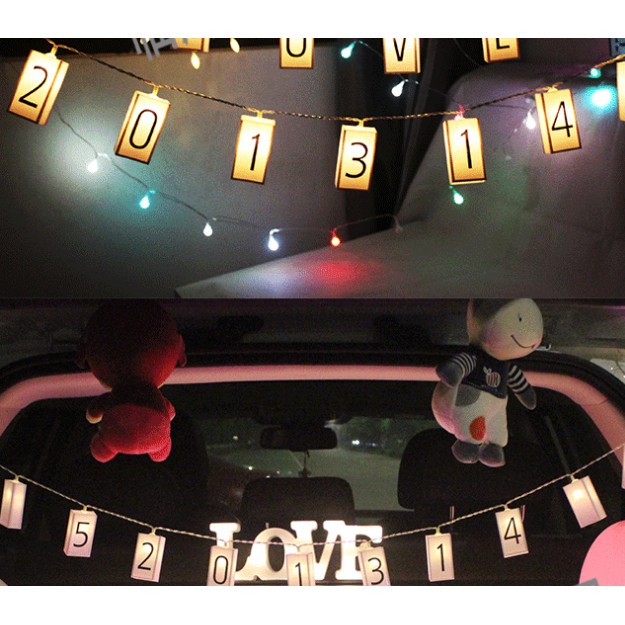 Dây đèn trang trí 20 hình hộp 60 thẻ tên