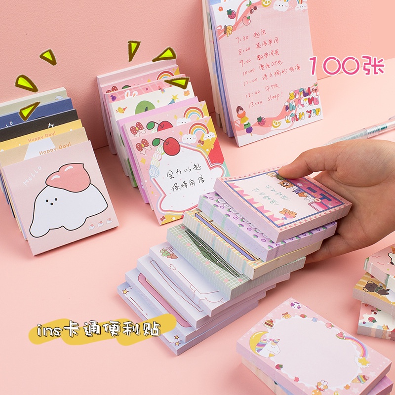 Sổ Tay Ghi Chú 8 * 8cm 80 Trang 100 Trang Họa Tiết Hoạt Hình Dễ Thương
