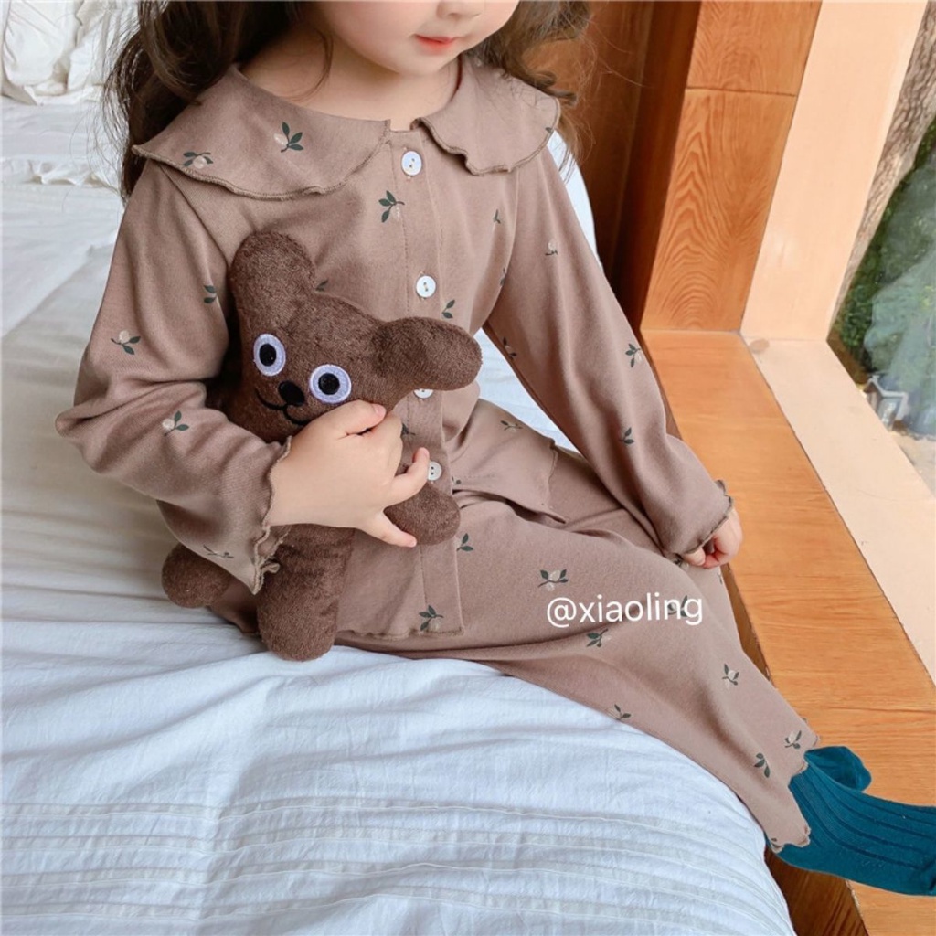 Bộ đồ ngủ thiết kế mới thời trang mùa xuân thu dành cho bé gái