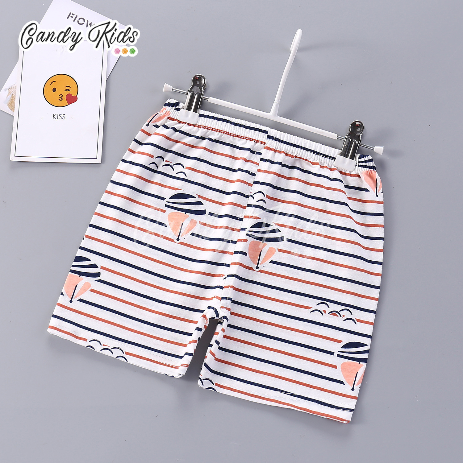 Quần Short Cotton Kẻ Ca-Rô Kiểu Hoạt Hình Ngộ Nghĩnh Đáng Yêu Cho Bé 1-7 Tuổi