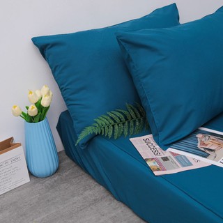 Bộ drap cotton lụa trơn 1 màu
