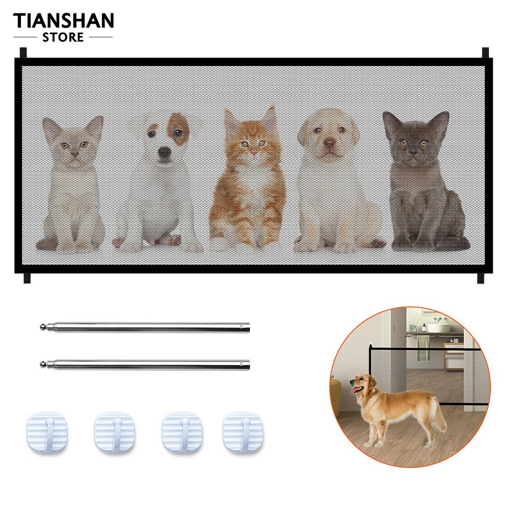 Hàng rào lưới cản chó/mèo cưng có thể gấp gọn an toàn