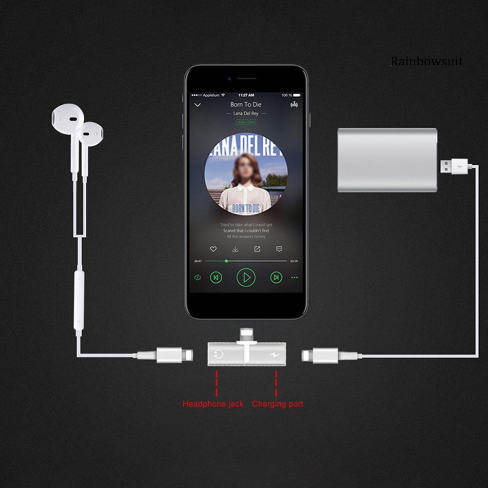 Đầu chuyển đổi âm thanh tai nghe sạc 8 chấu mini dành cho IP