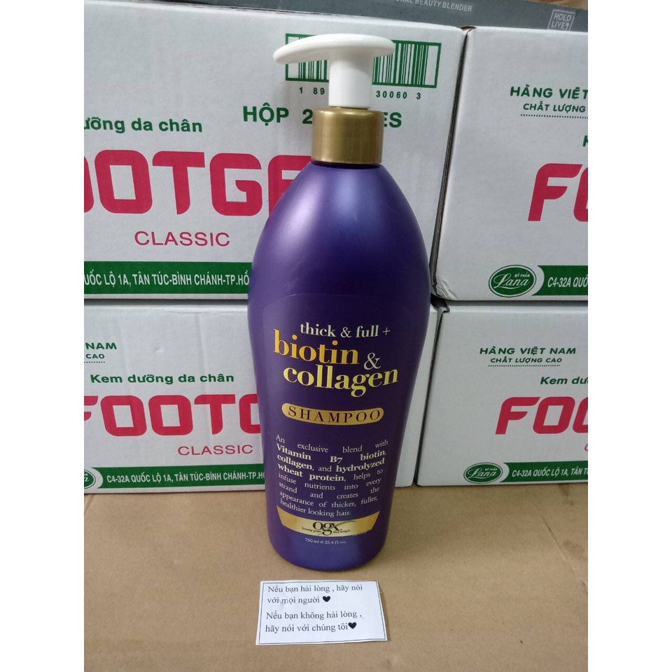 Dầu Gội biotin collagen 750ml