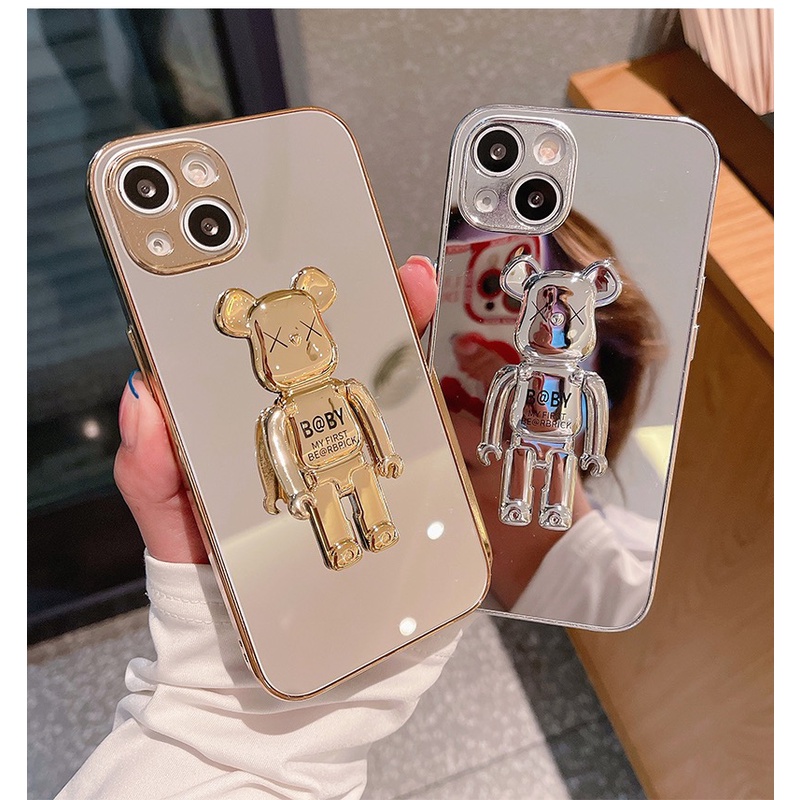 Ốp Điện Thoại tpu Mềm Có Giá Đỡ Hình Gấu Cho iphone 13 pro max ins12 pro max 11 pro max xsmax