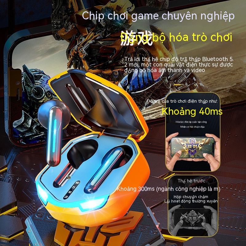 Tai nghe Bumblebee, Tai nghe biến hình, Tai nghe chơi game có độ trễ thấp Bluetooth!