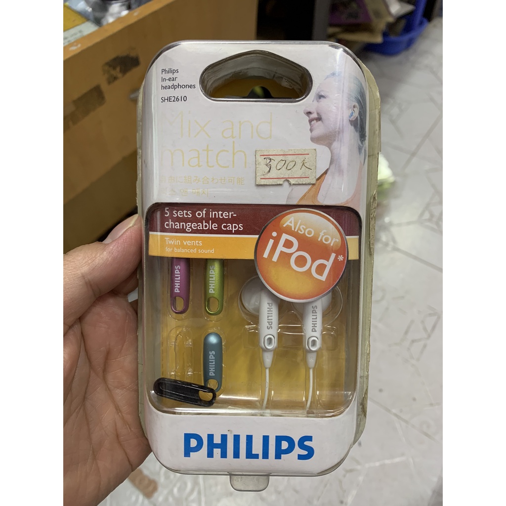 Tai Nghe nhạc Mp3 Philips Extra bass SHE2610 SBC-HE261 thanh lý hàng tồn kho