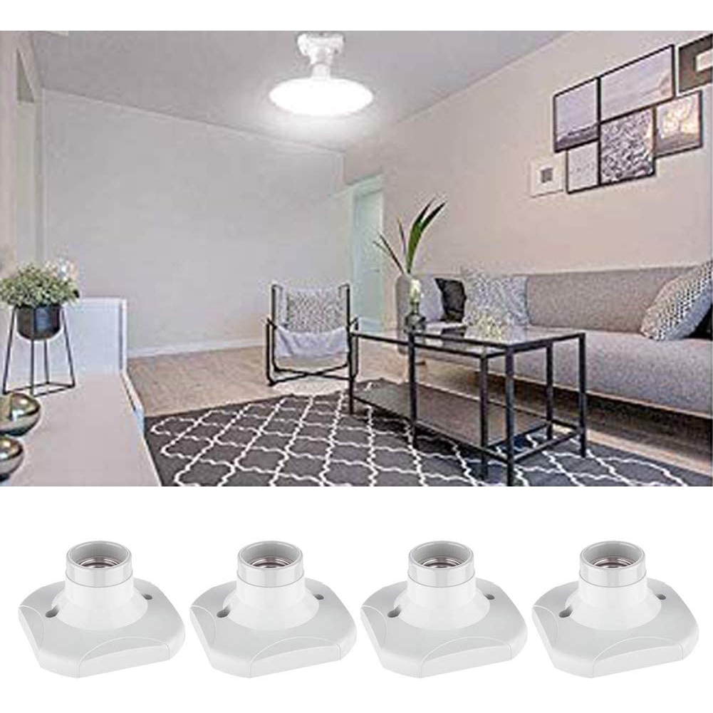 Đế Gắn Bóng Đèn Bằng Nhựa Màu Trắng