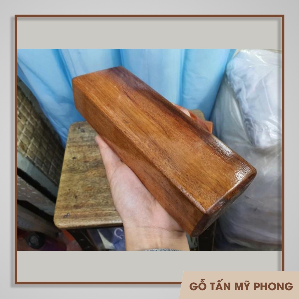 Cục gỗ ủi đồ, chặn giấy xịn giá xưởng 5x7x18 cm, phủ bóng, gỗ decor 5cm, 7cm