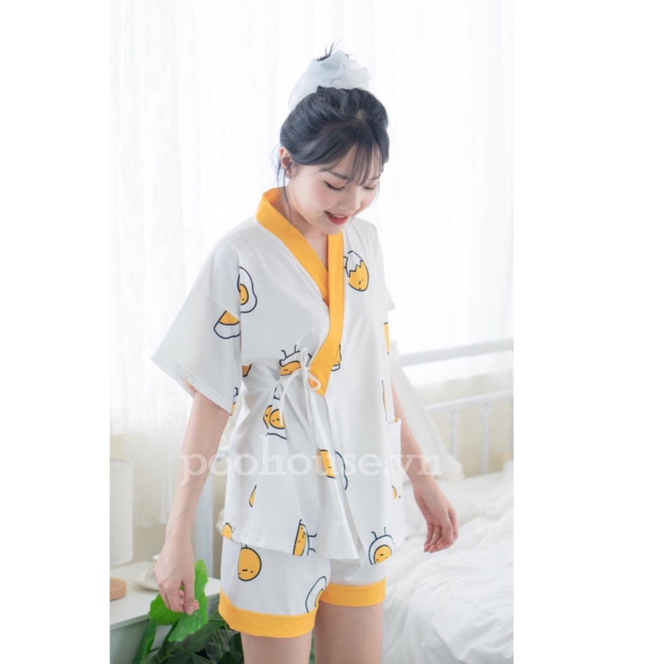 [Nhiều mẫu] Bộ đồ mặc nhà Pijama kimono ngủ chất liệu cotton, thiết kế đồ ngủ kiểu Nhật bản - Poohouse Pyjama | BigBuy360 - bigbuy360.vn