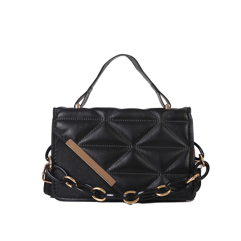 Túi Đeo Chéo Hình Vuông Nhỏ Màu Trơn Phối Dây Xích Thời Trang Phong Cách Phương Tây Cho Nữ 2022