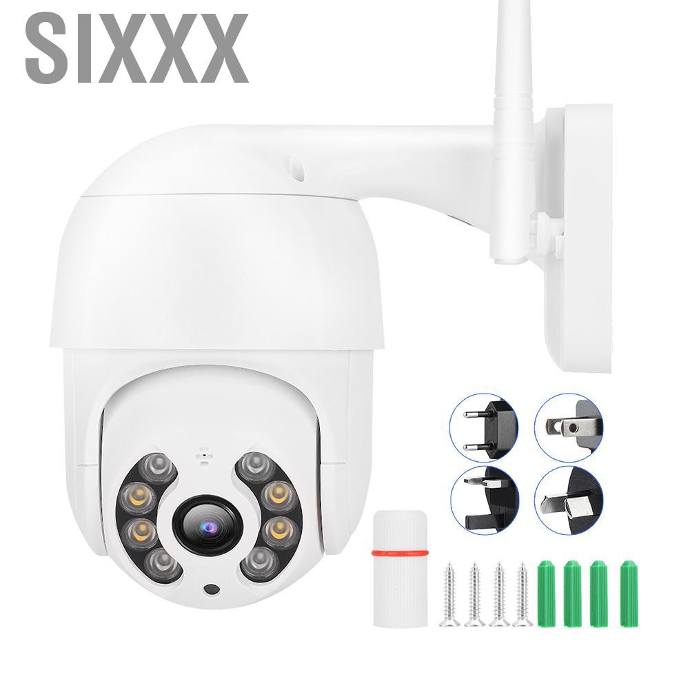 Sixxx 1.5in Mini IP Doom Camera Waterproof 1080P Wireless Wifi Night View 8 Lights 110-240V for icsee