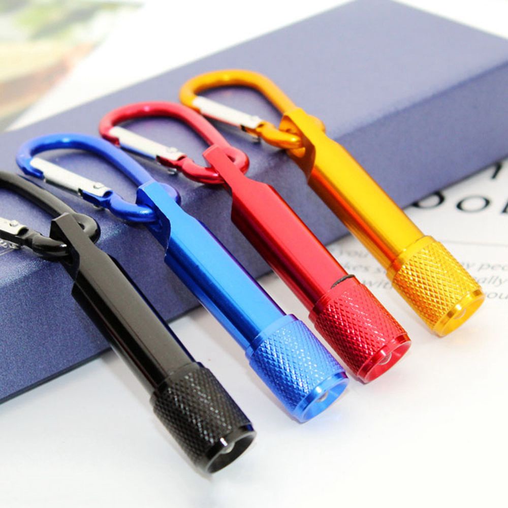 Đèn pin LED mini kèm móc khóa tùy chọn màu sắc tiện dụng mang theo dã ngoại
