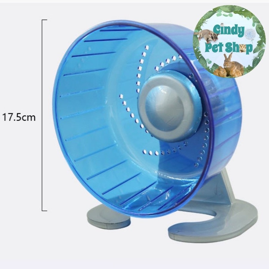 Wheel silent 17,5cm mica đúc cho Hamster kèm chân đế