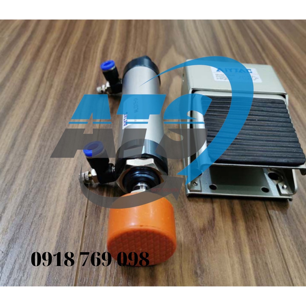 Combo bộ xi lanh 32 X 75 và van cơ đạp khí nén