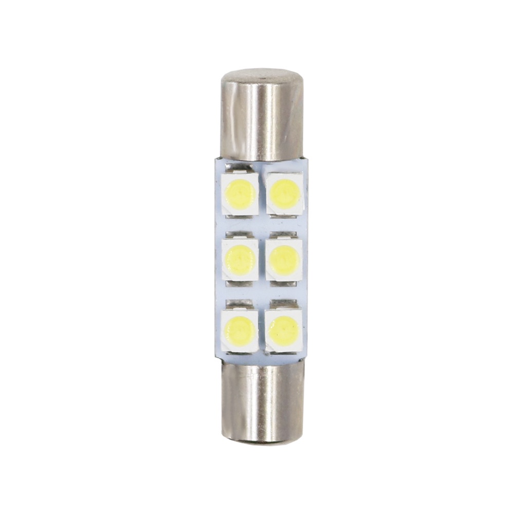 10 Bóng Đèn Led 29mm 6 SMD C5W DC12V Chất Lượng Cao Cho Gương Chiếu Hậu Xe Hơi
