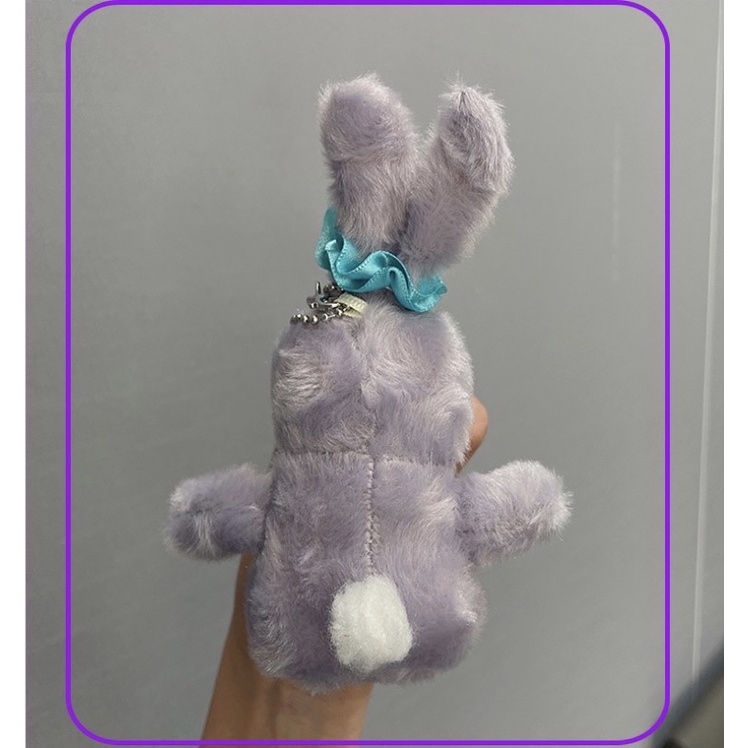 Móc khóa gấu bông Thỏ Stellalou màu tím cực xinh