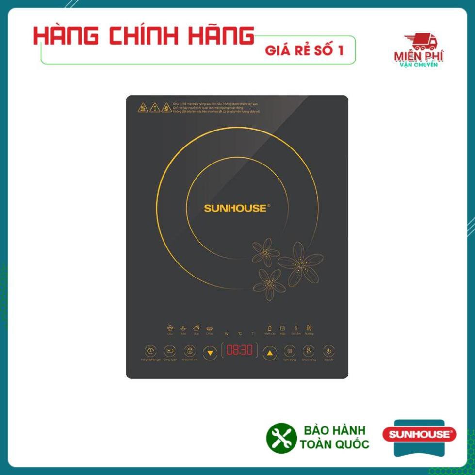 Bếp điện từ cảm ứng sunhouse SHD6800, bếp điện từ đơn Sunhouse công suất 2000W kính chịu lực siêu bền.