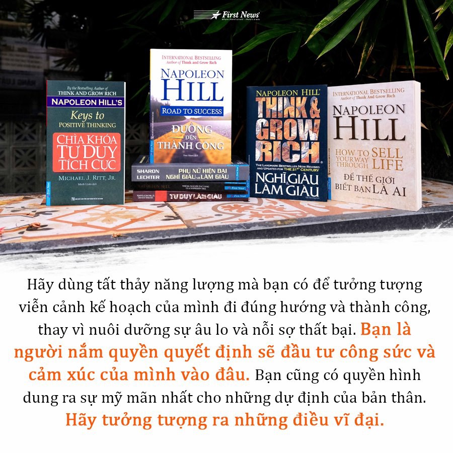 Sách - Combo Nghĩ giàu làm giàu + Đường đến thành công + Để thế giới biết bạn là ai - FirstNews