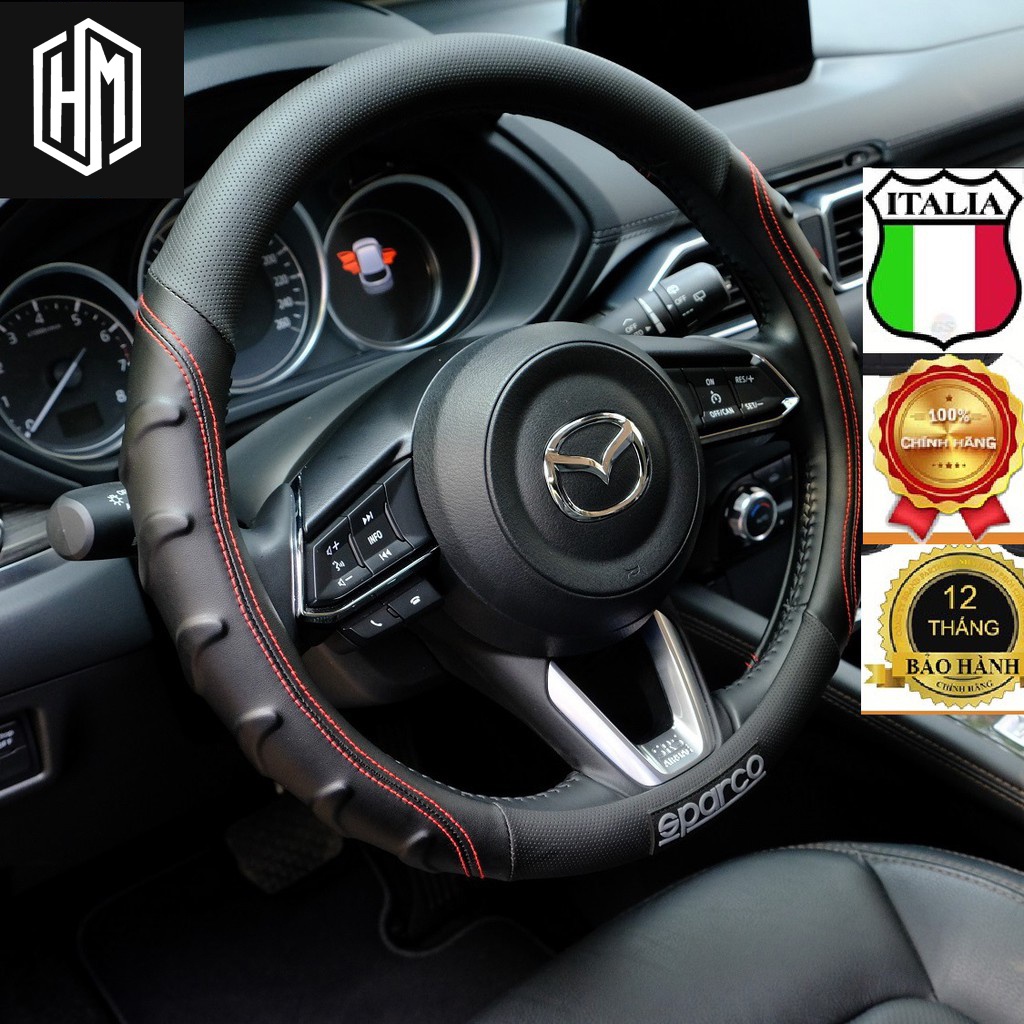 Bọc vô lăng Sparco Italia cao cấp - Cam Kết Chính Hãng - Vừa tất cả xe 4 đến 7 chỗ - Hàng mới về