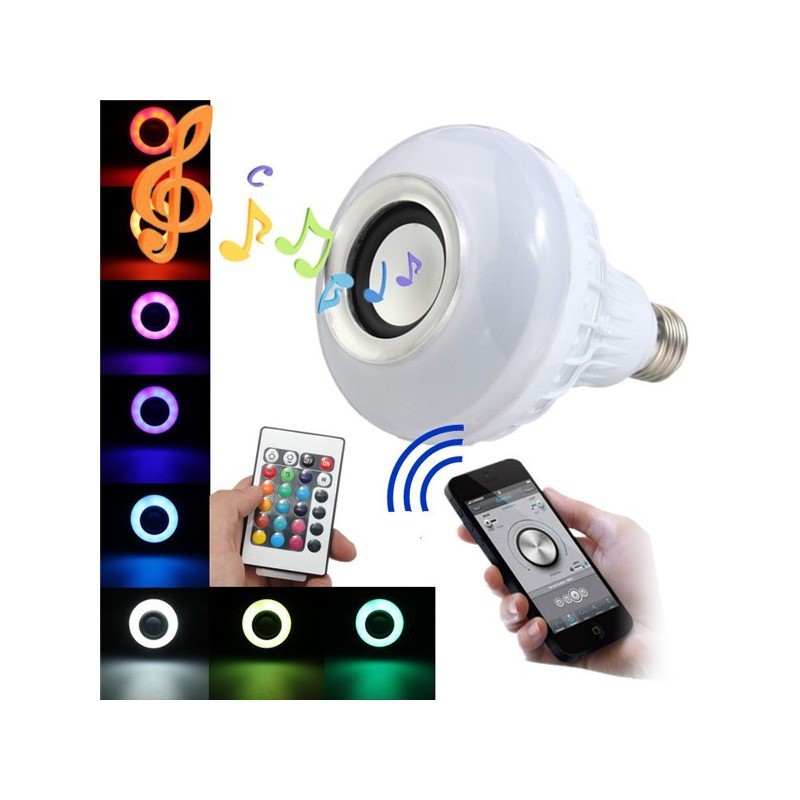 Led Music Lamp E27 12W LED RGB Bluetooth Speaker Bulb