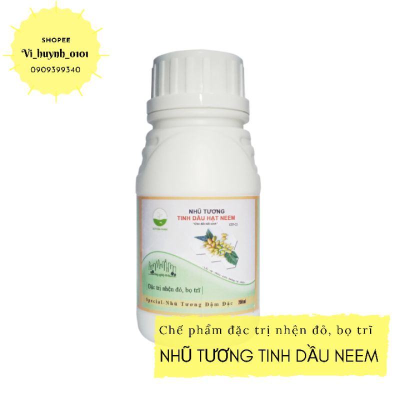 Chai 250ml Nhũ tương tinh dầu hạt Neem XTF - C1 thuốc trừ sâu sinh học chuyên trị nhện đỏ, bọ tri, rầy rệp hiệu quả cao