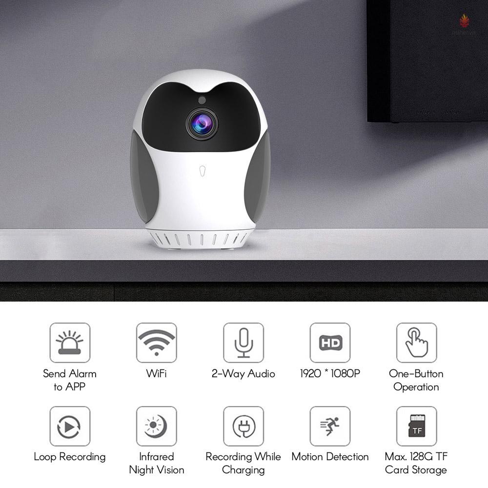 Camera an ninh nhìn đêm mini độ phân giải cao 2 chiều 1080P với đế xoay 360 độ cho gia đình
 | BigBuy360 - bigbuy360.vn