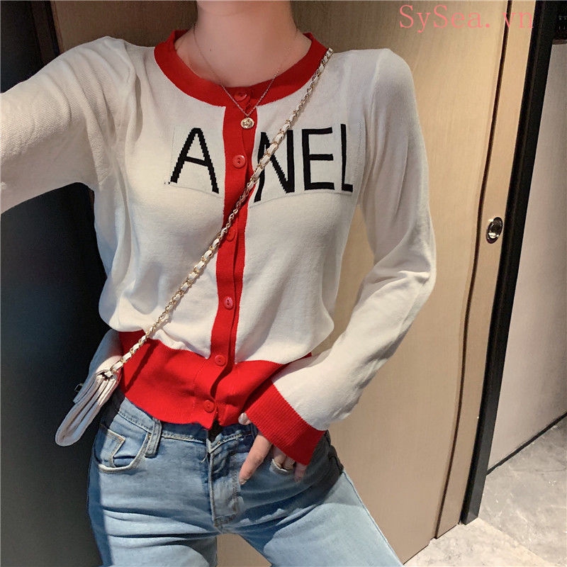 Áo Khoác Cardigan Dệt Kim Tay Dài Phong Cách Hàn Quốc Cho Nữ