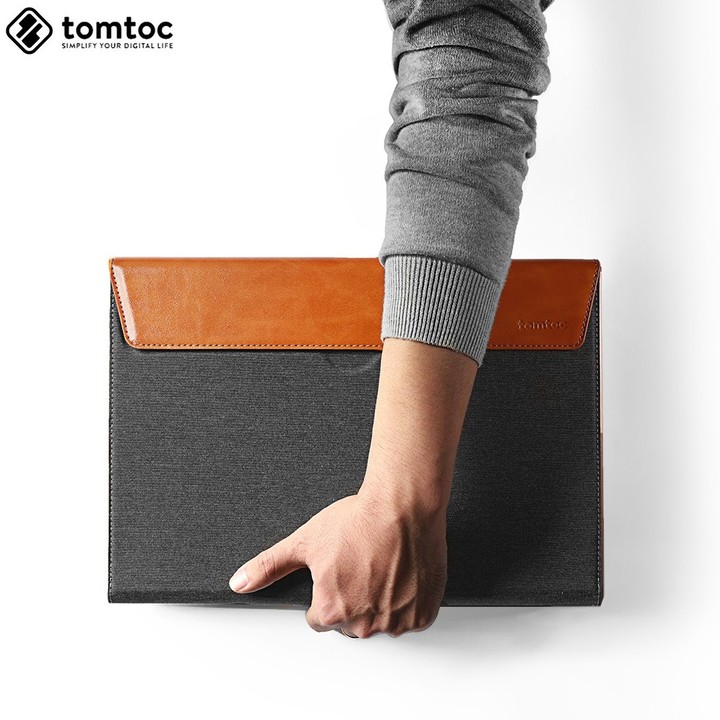 [Chính Hãng] Túi Chống Sốc TOMTOC Premium Leather Cho Macbook Pro 15 New H15