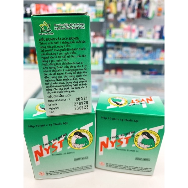 RƠ MIỆNG NYST - Hộp 10 gói