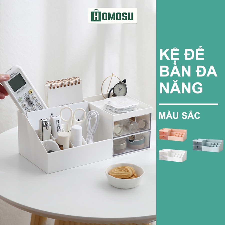 Kệ Đựng Đồ Mĩ Phẩm, Dụng Cụ Học Tập Mini 3 Tầng Cao Cấp Chia Ô Nhiều Tiện Ích P005
