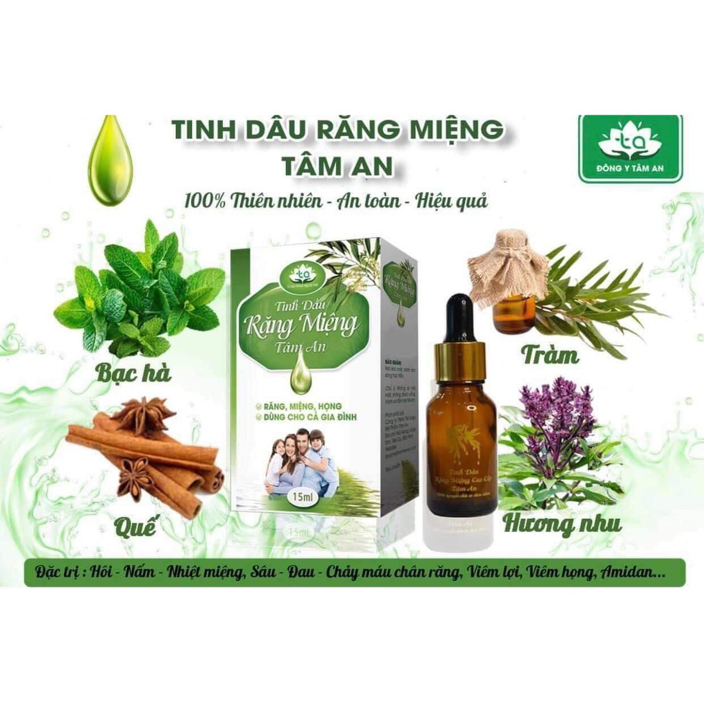 (CHÍNH HÃNG) TINH DẦU RĂNG MIỆNG TÂM AN
