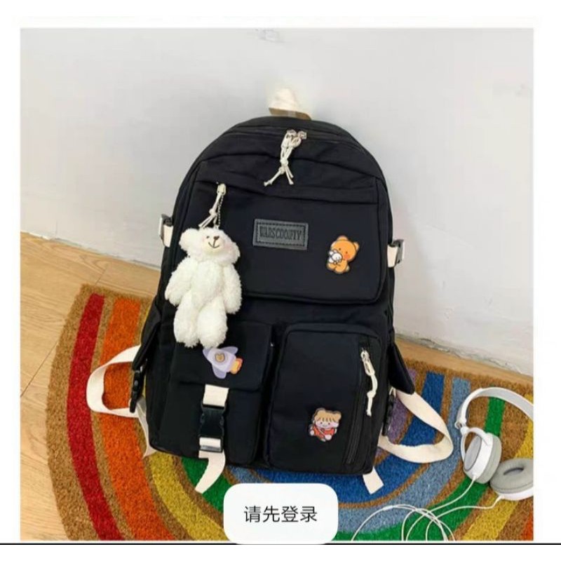 BALO GẤU STICKER DỄ THƯƠNG VẢI DÙ