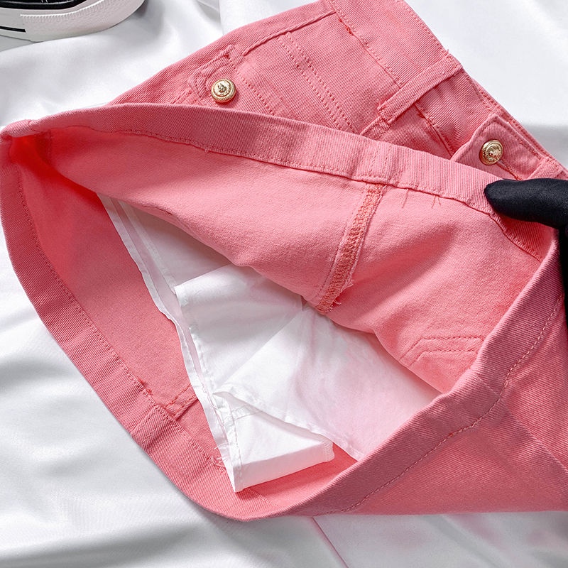 Chân Váy Denim Chữ A Lưng Cao Có Túi Thiết Kế Mới Thời Trang Mùa Hè Theo Phong Cách Hàn Quốc Cho