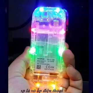 Sườn Led +Nhạc Mp3 Kèm Vỏ Trong Suốt Cho Nokia 1280