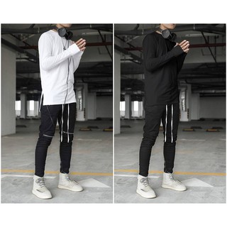 áo thun longtee tay dài xẻ tà