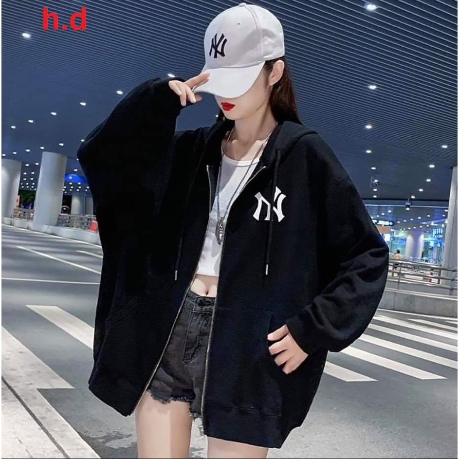 Áo khoác nỉ khóa New Durk City in lưng HARIQUEEN