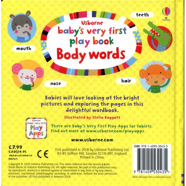 Sách - Anh: Baby's Very First Play Book Body Words